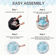 Donut Cat Bed  |  Round Washable Plush Pet Bed | My Store