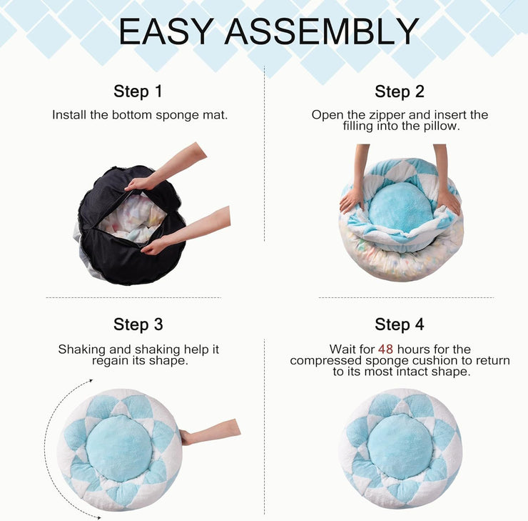 Donut Cat Bed  |  Round Washable Plush Pet Bed | My Store