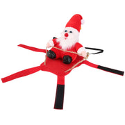 Pet Christmas Costumes Red Winter Coat For Dog Riding Santa Claus