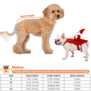 Pet Christmas Costumes Red Winter Coat For Dog Riding Santa Claus