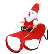Pet Christmas Costumes Red Winter Coat For Dog Riding Santa Claus